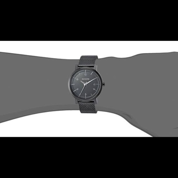 NWT Nixon Unisex The Rollo 38 SS All Black Watch - Picture 2 of 7